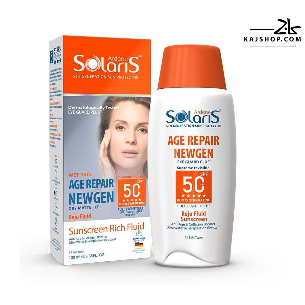 ضد آفتاب ضد چروک بی رنگ ایج ریپیر نیوژن سولاریس آردن SPF50+